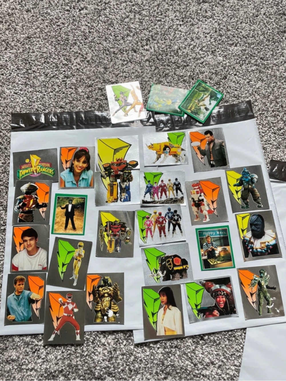 Vintage 1994 foil power ranger trading cards (lot of 26 cards)